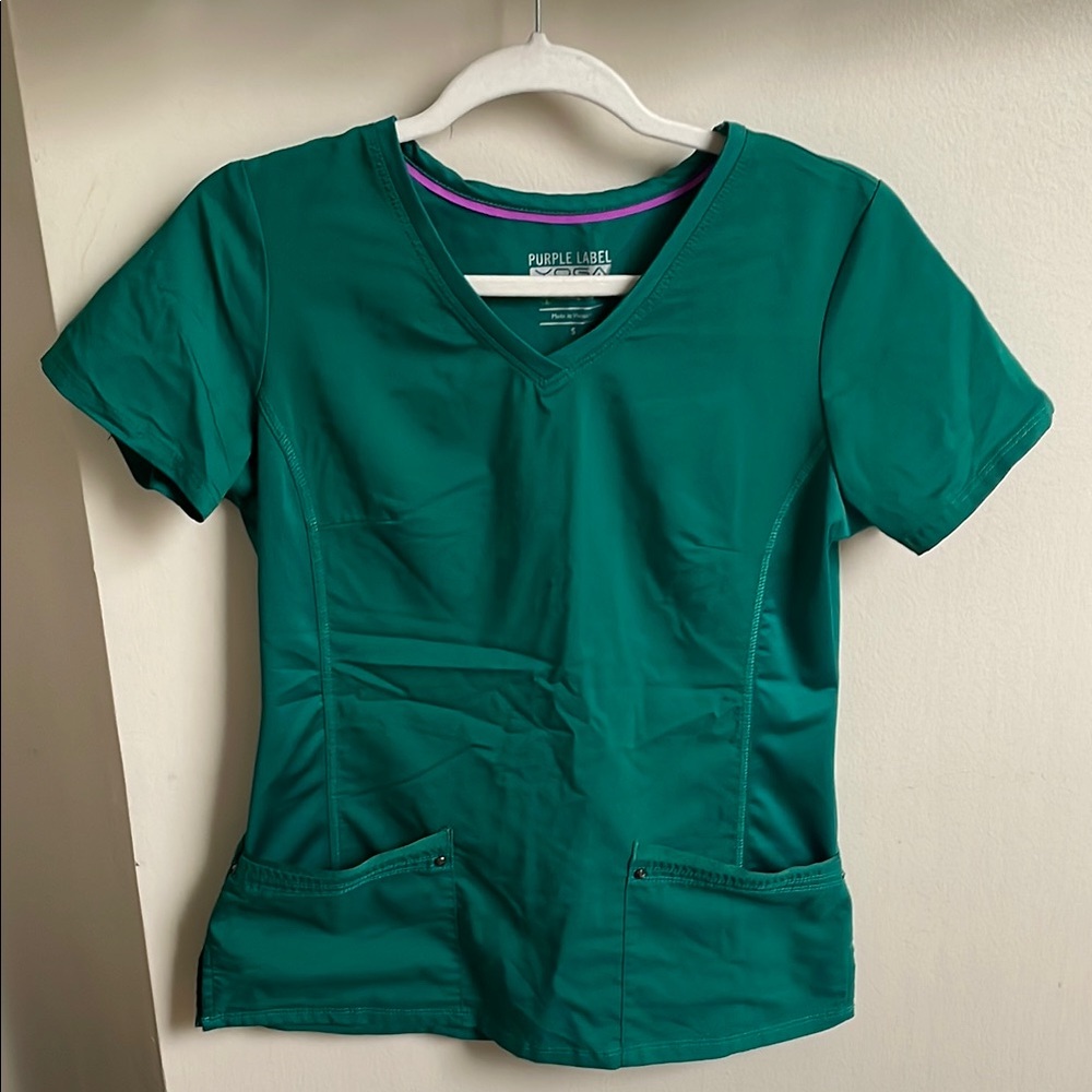 Purple yoga green scrubs
